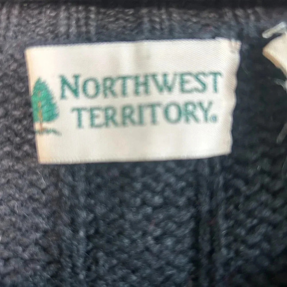 Northwest Territory Vintage Men's Gray Nordic Stripe Casual Sweater - Picture 4 of 6